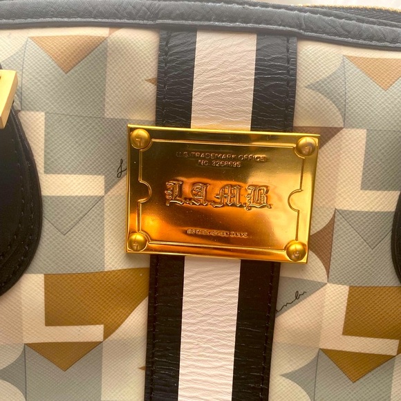 L.A.M.B. By Gwen Stefani Geometric Print Tote Bag Y2K - Picture 2 of 11